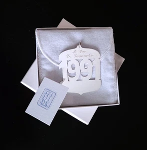 James Avery 1991 "A Year To Remember" Sterling Silber Weihnachtsschmuck - Bild 1 von 1
