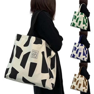 Bolso de hombro de lona para mujer elegante cierre de cremallera informal bolso de mano para diario - Imagen 1 de 30