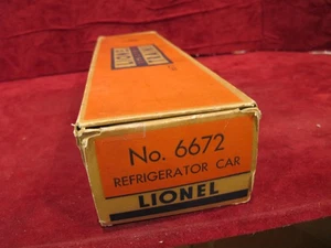 ORIGINAL  EMPTY BOX FOR LIONEL3 6672 REFRIGERAT CAR  POSTWAR - NO RESERVE~lot 24 - Picture 1 of 14