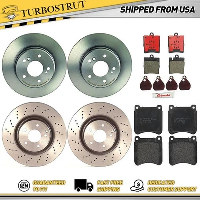 Kit de pastillas de freno delanteras traseras para Mercedes-Benz C230 2004-2007 Foto 1 de 4