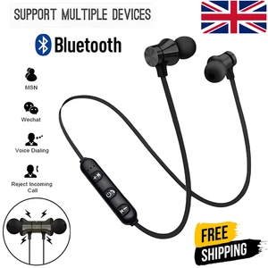 Auriculares Bluetooth inalámbricos a prueba de sudor deportivos gimnasio para Samsung iPhone - Imagen 1 de 14