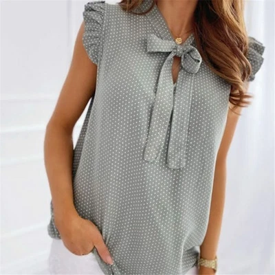 Elegant Pullover Sexy Tunic Blouses Women Oversize Sleeveless - Image 1 of 4