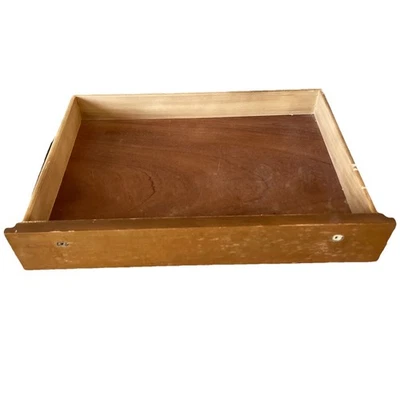 Mesita de noche RED LION moderna vintage mediados de siglo cajón superior repuesto USADA Foto 1 de 4