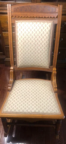 LOVELY EASTLAKE STYLE ROCKING CHAIR/DECORATIVE USE ONLY FOR LOCAL PICKUP! Cover