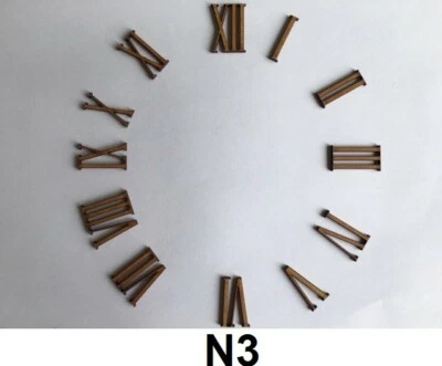 12 x CLOCK FACE 50MM ROMAN NUMERAL NUMBERS WOODEN MDF BLANK CRAFT EMBELLISHMENT - Image 1 of 4