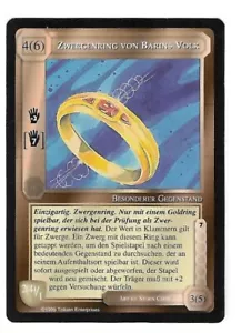 CCG 390 Mittelerde/Middle Earth ICE Zwergenring von Barins Volk - Dwarven Ring - Bild 1 von 1