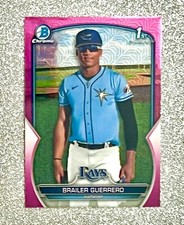 2023 Bowman Chrome Brailer Guerrero RC Fuchsia Pink Mojo Refractor #/199 Rays