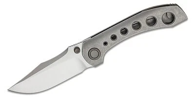 Brian Brown Knives Raptor V1 Titanium Speedholes M390 Reate Satin Knife Blade - Image 1 of 4