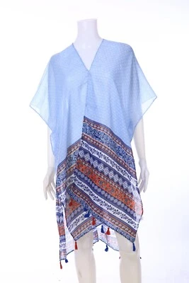 Fashly K Viscose Kimono with Tassels - Image 1 of 4