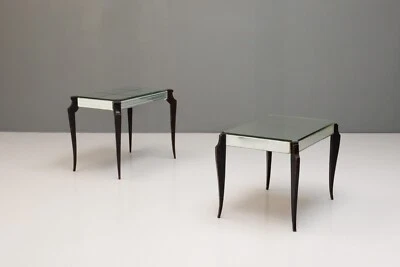 Near Pair of Mirrored Side Tables - Image 1 of 4