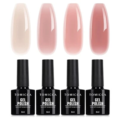 Tomicca UV-Nagellack Rosa-Set 4 Farben Gelnagellack für UV-Lampe soak-off - Bild 1 von 4
