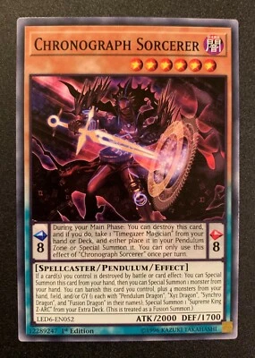 Chronograph Sorcerer - LED6-EN052 - Common - 1st Edition - YuGiOh TCG - Image 1 of 3