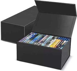 2 Pack Blu Ray DVD Storage Box for Movies and Video Games - Picture 1 of 2