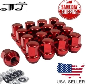 20 RED OEM/FACTORY STYLE 14X1.5 LUG NUT FIT TESLA MODEL S / MODEL X / MODEL 3 - Picture 1 of 2