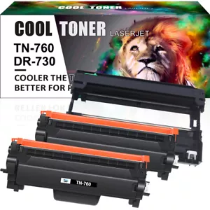 TN760 TN730 Toner DR730 Drum Compatible For Brother HL-L2370DW MFC-L2710DW Lot - Picture 1 of 20