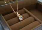 2Ct Round Cut Lab-Created Diamond Solitaire Women Pendant 14k Yellow Gold Plated