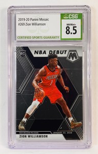 Zion Williamson 2019 Panini Mosaic RC #269 New Orleans Pelicans CSG 8.5