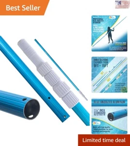 Pool Pole - Adjustable 3 Piece - Skimmer Nets, Rakes, Brushes, Vacuum Heads - Picture 1 of 8