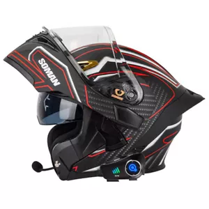 Motorcycle Full Face Helmet with Bluetooth Headset WiFi HD Camera Recorder DOT - Bild 1 von 28
