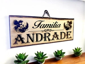 Personalized Engraved Wood Sign 23" Large Rectangle Basswood. Horse & Horseshoe - Picture 1 of 5