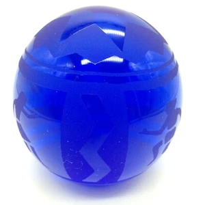 Fermacarte a sfera BLU COBALTO ballerine EGIZIANE faraone vetro inciso - Foto 1 di 10