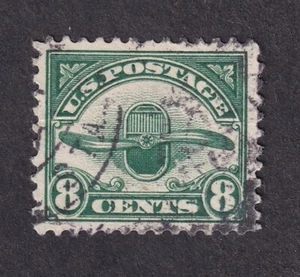 MATT'S STAMPS US SCOTT #C4 8-CENT GREEN AIR MAIL ISSUE OF 1923, USED XF-90 CV$50 - Picture 1 of 3