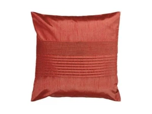 4 PC Maroon 30x30 Satin Tuxedo Pleats Cushion Cover Free Shipping - Picture 1 of 4
