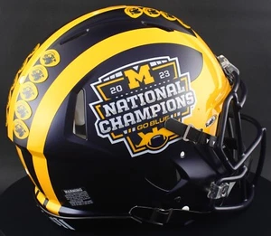 MICHIGAN WOLVERINES NCAA Riddell Speed Full Size REPLICA Football Helmet - Picture 1 of 6