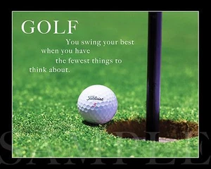 Golf Ball On Course Photograph Saying Picture 8X10 New Fine Art Print Photo Club - Picture 1 of 3