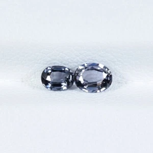 0.56 ct BEST GRADE LUSTER PURPULISH GRAY / NATURAL SPINEL - Oval 2 pc Gem Video - Picture 1 of 2