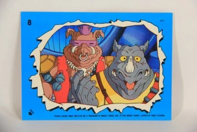 Teenage Mutant Ninja Turtles 2nd 1989 Card Sticker #8 Rocksteady & Bebop L017907 - Image 1 of 2