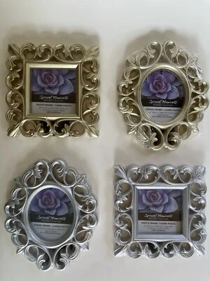 Plastic Picture frame Set Of 4 Assorted Colors And Shapes - Image 1 of 4