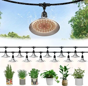 12-Licht Außen & Gewächshaus LED Grow Lichter Wasserdicht Vollspektrum E26 Basis - Bild 1 von 10