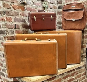 Vintage 1940's 5 piece Samsonite Luggage set - Picture 1 of 9