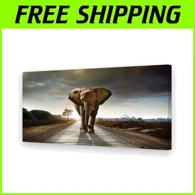 Elephant Canvas Prints Framed Living Room Decor - Image 1 of 4