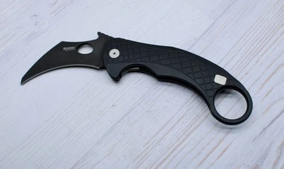 LionSteel Emerson L.E.One Karambit Folding Knife Black Al (3.25" Black MagnaCut) - Image 1 of 4