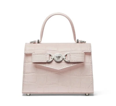 Versace Medusa мини верхняя ручка икры тиснение крокодила порошок румяна палладий $1550 - Изображение 1 из 4