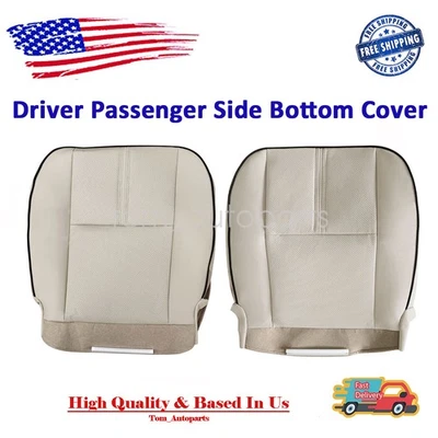 Driver & Passenger Side Bottom Leather Seat Cover Tan For 2010-12 Lincoln MKZ Foto 1 de 4