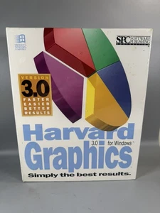 Harvard Graphics 3.0 für Windows (1994) - Neu, 3,5" Disketten, versiegelte Verpackung - Bild 1 von 9