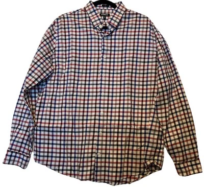 Express Dress Shirt Slim Fit Multi Color Plaid Button Up Long Sleeve Mens Sz XL - Image 1 of 4