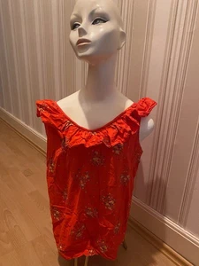 Vintage 80s Carmen Bluse Top Trägershirt Tunika Volant Streublümchen Lolita - Bild 1 von 3