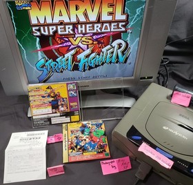 Marvel Super Heroes vs Street Fighter SEGA Saturn COMPLETE Japanese hero heros