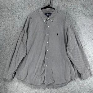 Ralph Lauren Hemd Herren 2XL Schwarz Kariert Marlowe Langarm Knopfleiste Preppy J7 - Bild 1 von 5