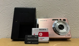 Sony Cyber-shot DSC-W80 Digital Camera - pink Japanese language only - Picture 1 of 10