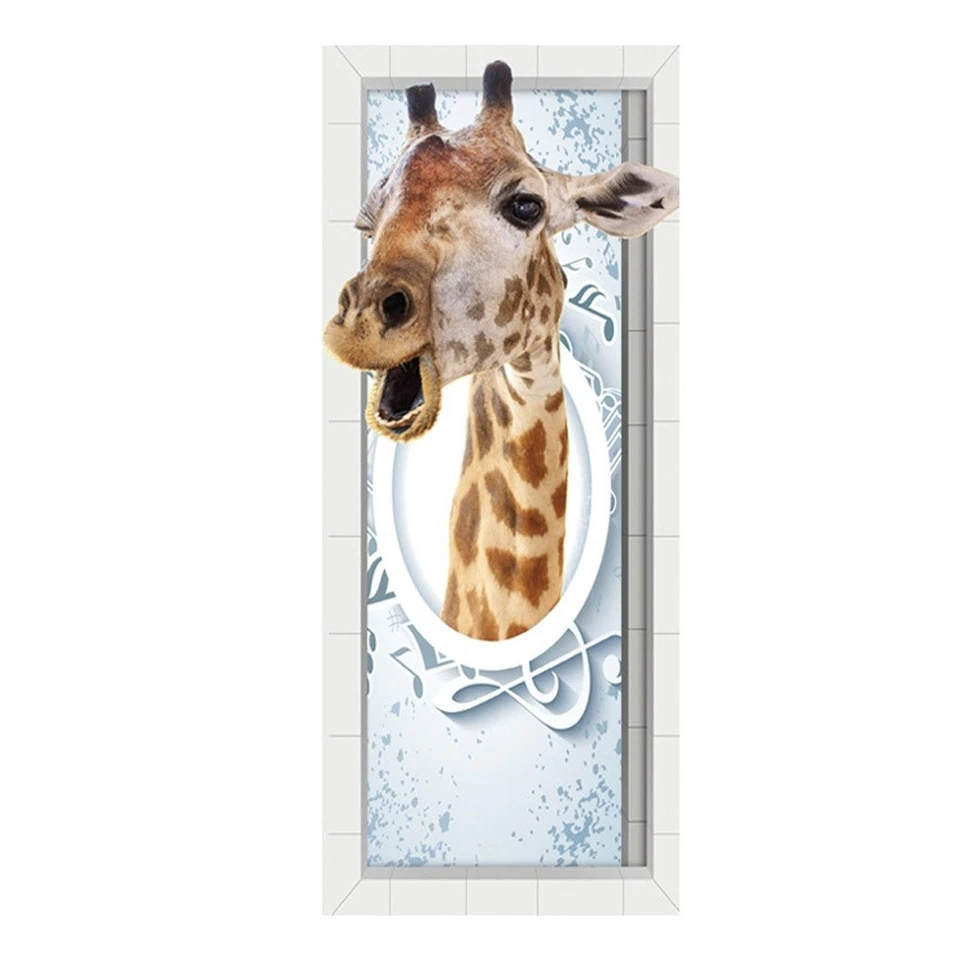  Adesivi Per Finestre Giraffa Decalcomania Degli Animali Della Giungla - Image 1 of 1