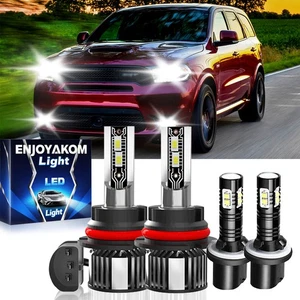 Faro LED alto/bajo para Dodge Durango 1998-2000 10000K + bombillas antiniebla 4x - Imagen 1 de 16