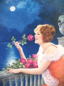 Vintage Store Counter Easelback Sign for Victory Aroma Block Mighty Like a Rose - Picture 1 of 6