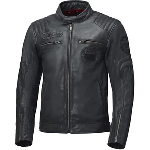 Men's Motorcycle Jacket 64 - Held Baker 2 - Leather Biker Vintage Black - Picture 1 of 3