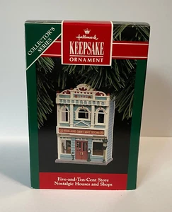 1992 Hallmark Ornament ~ Five and Ten Cent Store #9 Nostalgic Houses & Shops NIB - Picture 1 of 4