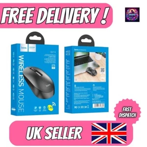 BLACK WIRELESS CORDLESS 2.4GHz MOUSE USB DONGLE OPTICAL SCROLL FOR PC LAPTOP MAC - Picture 1 of 4